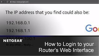 How to Login to your NETGEAR Routers Web Interface  PC and Mac [upl. by Perry]