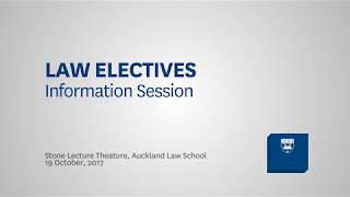 Auckland Law School 2018 electives [upl. by Arreit]