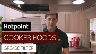 How to clean amp replace your cooker hood grease filters  by Hotpoint [upl. by Enelyk]