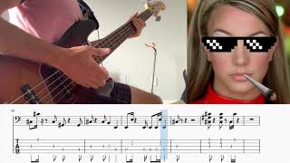 Oops I did it Again  Britney Spears Bass Cover  Tabs [upl. by Oiramat]