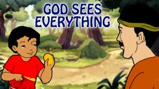 God Sees Everything  Moral Values And Moral Lessons For Kids In English  Cartoon Stories For Kids [upl. by Morice]