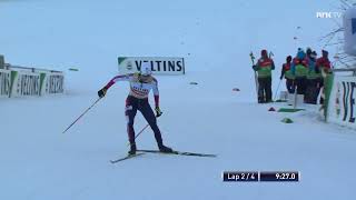 201819 combinata 10 km Val di Fiemme1  Rydzek Graabak Seidl [upl. by Trescha]