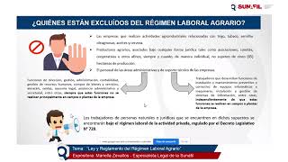 Ley y Reglamento del Régimen Laboral Agrario [upl. by Whallon]