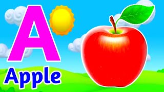 Phonics Song with TWO Words  A For Apple  ABC Alphabet Songs with Sounds for Children [upl. by Eelrebmyk619]