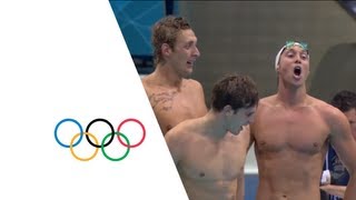 France Win Gold In 4x100m Freestyle Relay Final  London 2012 Olympics [upl. by Noramac]