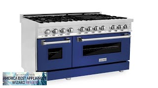 Professional Dual Fuel Range with Blue Matte Door RABM48 ZLINE 48 in Review [upl. by Letney713]