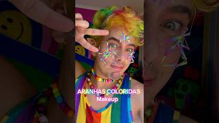 Aranhas coloridas makeup 🕷️🌈✨ [upl. by Avle]