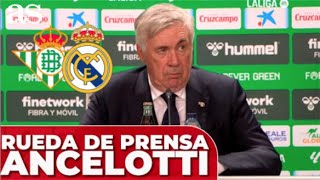 BETIS 1  REAL MADRID 1  Rueda de prensa de ANCELOTTI LUNIN BELLINGHAM [upl. by Eelam]