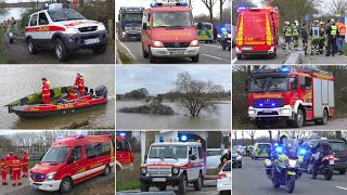 GROẞEINSATZ in HÜNXE  Große Wasserrettung durch gefundene Kanus in der Lippe  Feuerwehr und Mehr [upl. by Ilysa457]