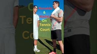 Ronaldo amp Nadal on Tennis Court shorts ronaldo nadal [upl. by Carol-Jean]