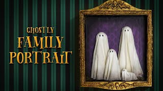 DIY Spooky Ghost Family Portrait Halloween Decoration [upl. by Trocki]