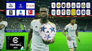 eFootball 2024 Patch  Unlock all team  License team with Logo Jersey amp Club name  Phil Gaming OP [upl. by Bhayani]