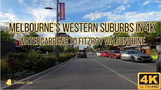 4K Melbourne Western Suburbs Drive  Watergardens Sunshine amp Footscray [upl. by Akcimehs146]