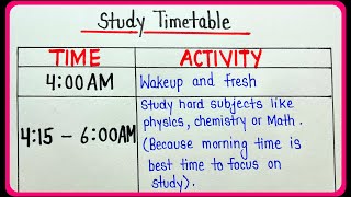 Study timetable for class 10th 2023  Class 10 timetable for study [upl. by Llewxam673]