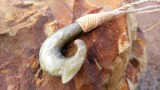 Dad Carves a Maori Style Fish Hook For My Son From Stone  Inspired By Maui and The Movie Moana [upl. by Adrian300]