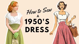 How To Sew a 1950s Pullover Wrap Dress  Butterick 6212 [upl. by Tdnaltroc]