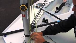 como envergar arbolar montar tu barco Laser Radial [upl. by Ientirb]