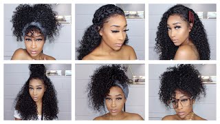 6 Quick Easy amp Simple Ways to Style Your Curly Hair with this AFFORDABLE wig  Nadula Hair [upl. by Sirromad247]