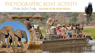 Chobe Safari Lodge  CNP Safaris Photographic Boat Activity on the Chobe River in Botswana [upl. by Sheela302]