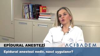 Epidural anestezi nedir nasıl uygulanır [upl. by Nosnek]