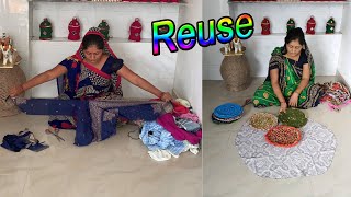 Old Saree Reuse ideas  paydan banana  DIY ideas [upl. by Camilia]