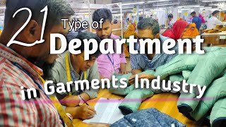 21 Different type of Department in Garments industry Excellent Method [upl. by Fougere]