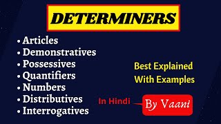 Determiners In English Grammar  Types of Determiners  In Hindi [upl. by Fein]