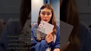 Madison Beer was so sad after getting a fan’s wedding invitation 🥹 shorts madisonbeer celebrity [upl. by Venita864]