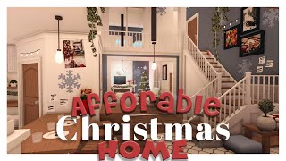 Affordable Christmas home  Bloxburg  No advanced placing  No large plot [upl. by Pollak]