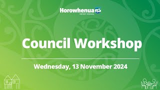 Council Workshop  13 November 2024 [upl. by Molahs]