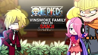 VINSMOKE FAMILY react to SANJI  🇺🇸🇧🇷  GACHA ONE PIECE🏴‍☠️ [upl. by Daveen]