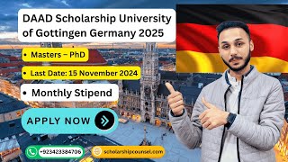 How to Apply for DAAD Scholarship  How to apply for University of Gottingen  DAAD Scholarship 2025 [upl. by Portugal407]