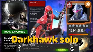 Summer of pain  week4  Darkhawk solo with Guillotine 2099  robot  MCOC [upl. by Arleyne]