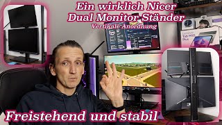 Dual Monitor Ständer mit vertikale Anordnung und Freistehend von Hemudu  Einfach nur Nice [upl. by Gawlas]