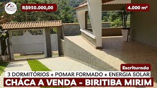 Chácara 4000 m² a venda  escritura  R950 Mil Biritiba Mirim SP [upl. by Aiyekal]