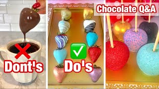 TIPS FOR PERFECT DIPPED CHOCOLATE COVERED STRAWBERRIES  How to make Glitter Strawberries and Apples [upl. by Herrera]