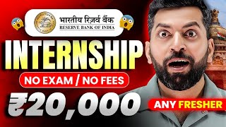 RBI Summer Internship 2024  Earn ₹20000Month  Internships for College Students  Internship 2024 [upl. by Lamp]