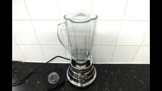 WARING PRO BLENDER UNBOXING QUICK DEMO REVIEW CHROME BASE amp CLOVER LEAF GLASS CARAFE PB20CXU [upl. by Linneman311]