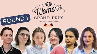 FIDE Womens Grand Prix in Munich  Round 1 [upl. by Vandyke401]