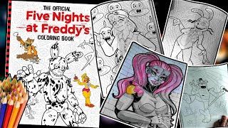 a look at THE OFFICIAL FNaF COLORING BOOK and colouring it [upl. by Erine]