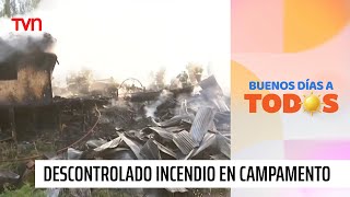 Conmoción en campamento de La Florida Grave incendio deja más de 50 casas afectadas [upl. by Devondra]