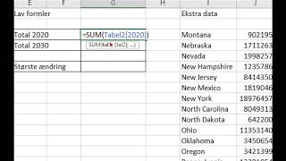 Excel kursus 8  Excel tabeller [upl. by Nyladnor]