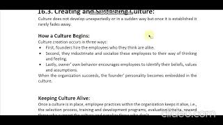 Creating and Sustaining culture  Socialization OB [upl. by Brigid232]