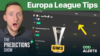 RECAP Europa League Predictions Thursday  GW3 [upl. by Akemrej]