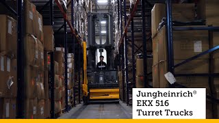 Jungheinrich® EKX 516 Turret Truck  SemiAutomation with Warehouse Navigation [upl. by Idolem]