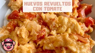 Huevos Revueltos con Tomate 🍅 ¡Receta con Huevo [upl. by Kcirdor]