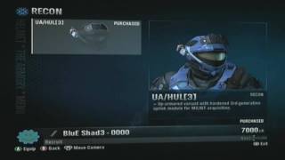 Halo Reach Intro Armory Customization All menus [upl. by Eat]