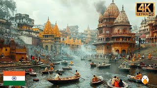 Varanasi India🇮🇳 One of Holiest Cities in the World 4K UHD [upl. by Enyawal454]