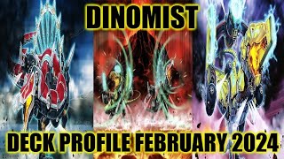 DINOMIST DECK PROFILE FEBRUARY 2024 YUGIOH [upl. by Ahael]