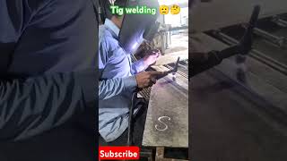 Tig welding SS gate shots video🥽 [upl. by Enomaj]